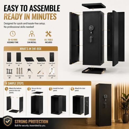 PRESTELION Gun Safe for Rifles and Pistols, 10-12 Rifles Gun Safe in Kuwait