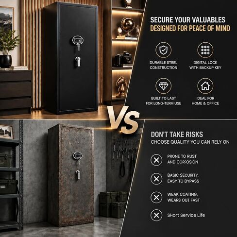 PRESTELION Gun Safe for Rifles and Pistols, 10-12 Rifles Gun Safe in Kuwait