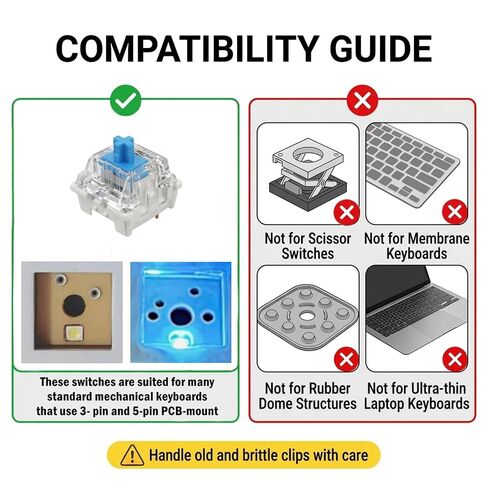 40Pack Clickers for 3D Prints,Blue Mechanical Keyboard Switches Set in Saudi Arabia