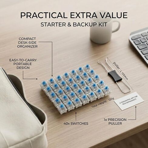 40Pack Clickers for 3D Prints,Blue Mechanical Keyboard Switches Set in Saudi Arabia