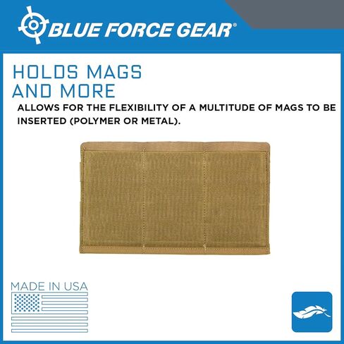 Blue Force Gear MOLLE Mag Pouches, Triple Magazine Pouch, Airsoft Magazines Small Pouches - 9.25 x 5.5 x 0.13 Inches in Kuwait