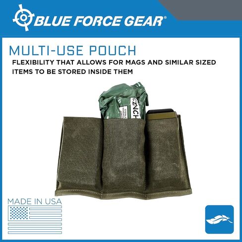 Blue Force Gear MOLLE Mag Pouches, Triple Magazine Pouch, Airsoft Magazines Small Pouches - 9.25 x 5.5 x 0.13 Inches in Kuwait