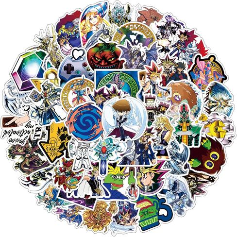50Pcs Card Battle Game Stickers Pack | Classic Aesthetic Anime Vinyl Colorful Cool Deacls for Water Bottle Guitar Laptop Computer Phone Luggage in Kuwait