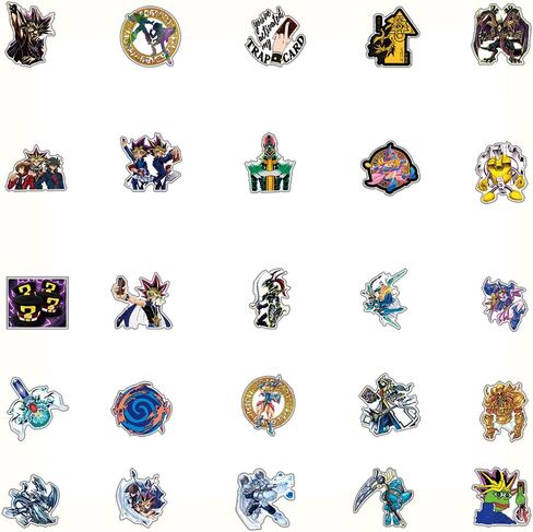 50Pcs Card Battle Game Stickers Pack | Classic Aesthetic Anime Vinyl Colorful Cool Deacls for Water Bottle Guitar Laptop Computer Phone Luggage in Kuwait