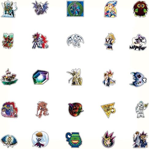 50Pcs Card Battle Game Stickers Pack | Classic Aesthetic Anime Vinyl Colorful Cool Deacls for Water Bottle Guitar Laptop Computer Phone Luggage in Kuwait