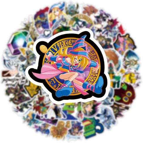 50Pcs Card Battle Game Stickers Pack | Classic Aesthetic Anime Vinyl Colorful Cool Deacls for Water Bottle Guitar Laptop Computer Phone Luggage in Kuwait