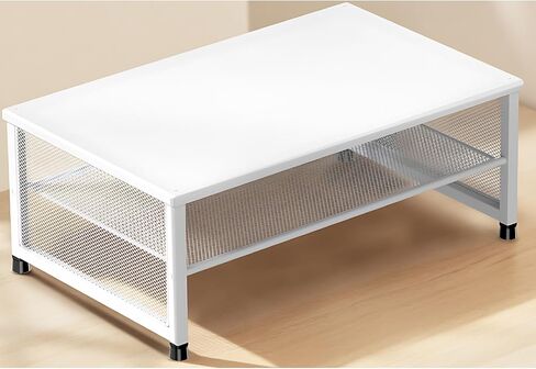 ECOLOVI Adjustable Wood Computer Monitor Stand Riser, Office Desk Organizer and Accessories for Monitor, Laptop, PC, Printer, Office Desk Accessories Workspace Organizer for Home Office Supplies, Brown in Saudi Arabia