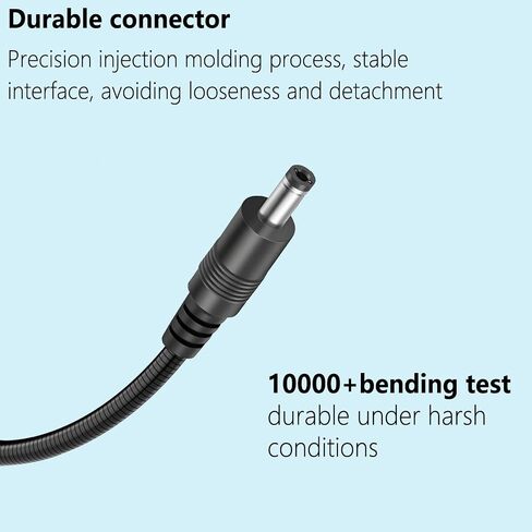 Anti Chew Power Cord, Suitable for Solar Panel Connectors，5.5 X2.1mm to 4.0x1.7mm Male to Male Dc Power Cord Fully Compatible with Tactacam Reveal/Moultrie/Muddy Trail Cameras 2FT（2pcs in Kuwait