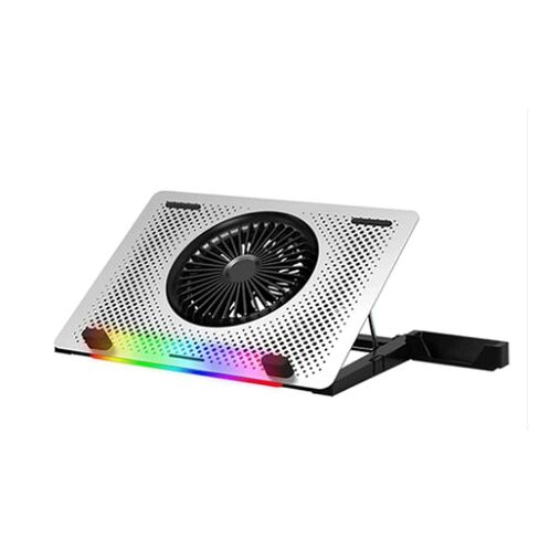 Steel Mesh Panel LED Fan Adjustable Speed Control 10 "-17" Laptop Cooling Pad, Bracket in Saudi Arabia