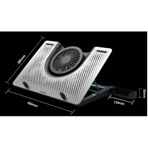 Steel Mesh Panel LED Fan Adjustable Speed Control 10 "-17" Laptop Cooling Pad, Bracket in Saudi Arabia