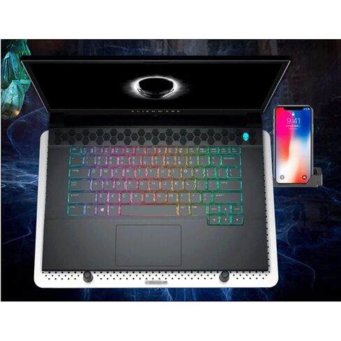 Steel Mesh Panel LED Fan Adjustable Speed Control 10 "-17" Laptop Cooling Pad, Bracket in Saudi Arabia