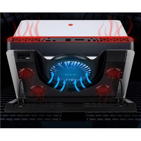 Steel Mesh Panel LED Fan Adjustable Speed Control 10 "-17" Laptop Cooling Pad, Bracket in Saudi Arabia