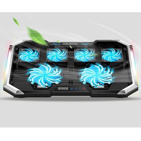 Steel Mesh Panel LED Fan Adjustable Speed Control 10 "-17" Laptop Cooling Pad, Game Master in Saudi Arabia