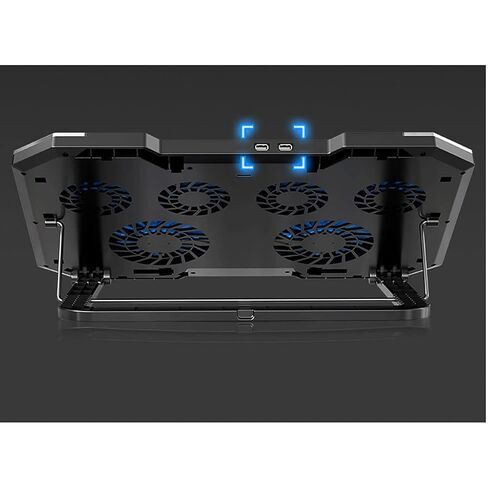 Steel Mesh Panel LED Fan Adjustable Speed Control 10 "-17" Laptop Cooling Pad, Game Master in Saudi Arabia