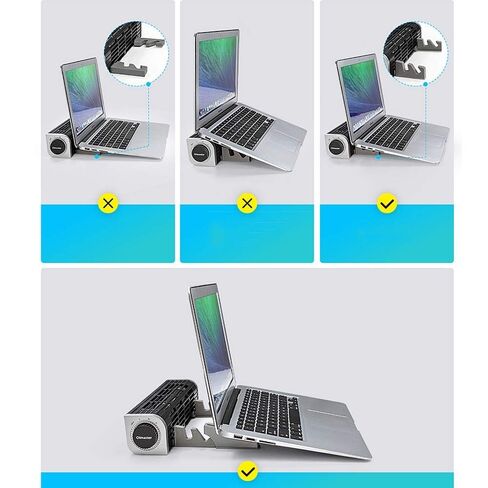 Laptop Cooling Pad, Cooler with Adjustable Stand, Cross-Flow Fan for Tablet Phone, Multi Function in Saudi Arabia