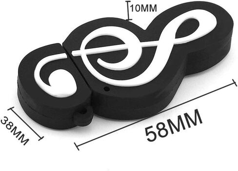 64GB USB 2.0 Music Note Notation Shape USB Flash Drive Pendrive Memory Stick Thumb Drive Jump Drive Flash Disk in Kuwait