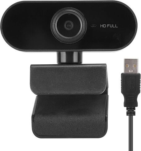 1080P HD Webcam with Builtin Microphone for Clear Video Call Support for OS USB Camera for Online Teaching and Video Conference Suitable for Desktop Computers Black (Black) in Saudi Arabia