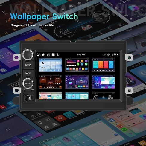 4G+128G Car Radio for Ford F150 F250 F350 E250 E350 Edge Fusion Explorer with Wireless Carplay Android Auto, 7 inch HD Touch Screen Car Stereo with Bluetooth GPS Navigation WiFi FM RDS SWC in Saudi Arabia
