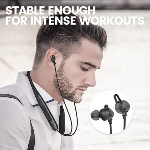 Neckband Bluetooth Headphones Twin Pack｜60H Playtime ×2｜3C Fast Charge｜ENC Call Noise Reduction｜Dual Pairing｜180H Standby｜Perfect for Couples & Sports (Black) in Saudi Arabia