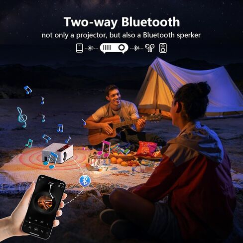 TMY 1080P Mini Projector, Built in Netflix app, 2-way Bluetooth, WiFi6 in Saudi Arabia