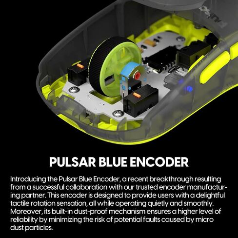 Pulsar Gaming Gears X2H Wireless Gaming Mouse, Acid Rewind Limited Edition, Ultra Lightweight 1.90 oz (54 g), Symmetrical, Optical Switch, 26000 DPI, PAW3395 Sensor (Medium, Wireless, Acidic Green) in Kuwait