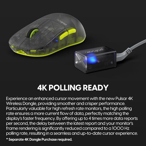 Pulsar Gaming Gears X2H Wireless Gaming Mouse, Acid Rewind Limited Edition, Ultra Lightweight 1.90 oz (54 g), Symmetrical, Optical Switch, 26000 DPI, PAW3395 Sensor (Medium, Wireless, Acidic Green) in Kuwait