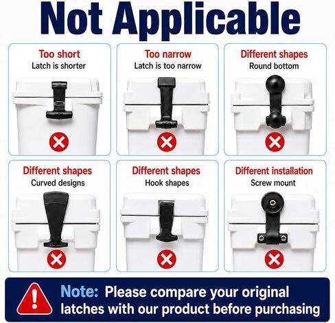 8Pcs Cooler Latch Replacements Compatible with Yeti Tundra RTIC and Other Related Coolers, Rubber Cooler Latch Upgrades, Black in Saudi Arabia