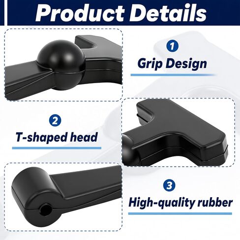 8Pcs Cooler Latch Replacements Compatible with Yeti Tundra RTIC and Other Related Coolers, Rubber Cooler Latch Upgrades, Black in Saudi Arabia