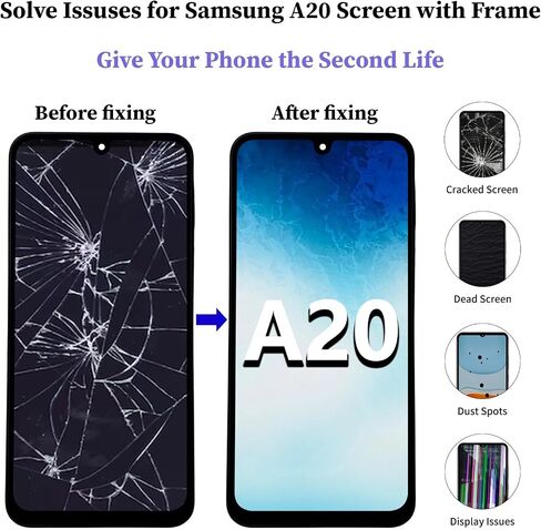 for Samsung Galaxy A20 A205U Screen Replacement with Frame in Kuwait