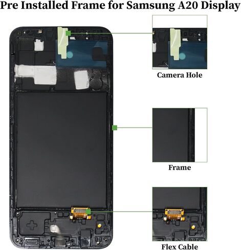 for Samsung Galaxy A20 A205U Screen Replacement with Frame in Kuwait