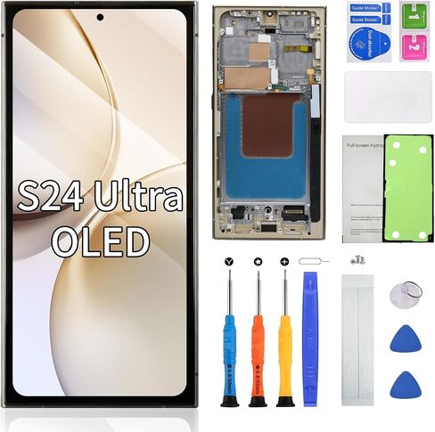 OLED Screen Replacement for Samsung Galaxy S24 Ultra 5G S24Ultra-Gold in Saudi Arabia