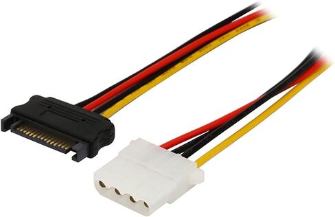 12 inch SATA Male to 4 pin Molex LP4 Female IDE Hard Drive Power Adapter Converter Cable, to Compatible with 12V/5V HDD DVD in Saudi Arabia