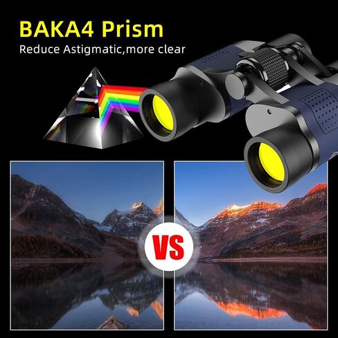 Binoculars 60X60 Long Range Hd Telescope Powerful Binoculars Low Light Night Vision Binoculars for Tourist Camping in Kuwait