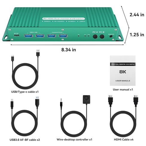 HDMI kvm Switch 2 Monitors 2 Computers 4k 240hz 2 pc 2 Monitor 5k 240hz hdmi2.1 kvm Switches 2 in 2 Out 4k 144hz Hdmi kvm 1440p 120hz 144hz 165hz FreeSync G-SYNC in Kuwait