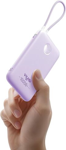 VIYISI Ultra Slim Portable Charger Small 10000mAh with Built-in USB C Cable in Saudi Arabia