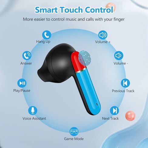 1 Pack Kids Adults Wireless Earbuds, Bluetooth 5.3 Touch Control Wireless Earbuds for Kids Adults with Charging Case,Ear Buds for Gifts in Kuwait
