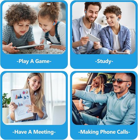 1 Pack Kids Adults Wireless Earbuds, Bluetooth 5.3 Touch Control Wireless Earbuds for Kids Adults with Charging Case,Ear Buds for Gifts in Kuwait