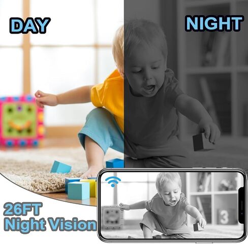 Mini Spy Camera Hidden Camera with Video Samll Room Cam Nanny Cam WiFi Home Security Camera Night Vision Live Feed Playback Phone App Control, 2 Packs in Kuwait