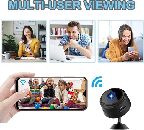 Mini Spy Camera Hidden Camera with Video Samll Room Cam Nanny Cam WiFi Home Security Camera Night Vision Live Feed Playback Phone App Control, 2 Packs in Kuwait