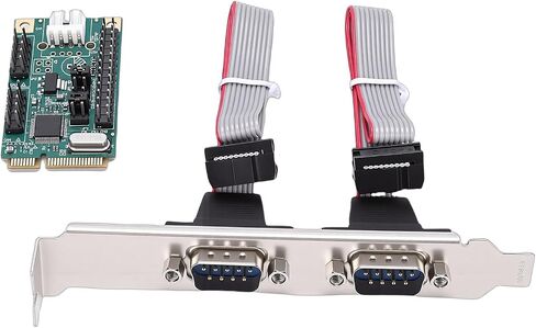 2 Port PCIe Serial Card Dual Serial DB9 Expansion Card PCIe to 232 Adapter 256 Byte FIFO 115200bps Low Profile Bracket for Desktop Industrial Computer in Kuwait