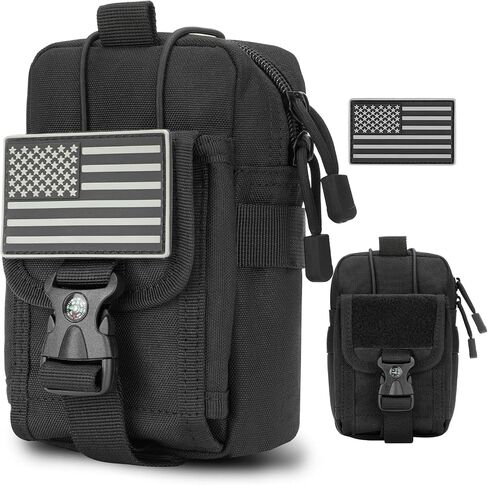 LEPHYON Tactical Molle Pouches, EDC Utility Pouch with Radio Holster in Kuwait