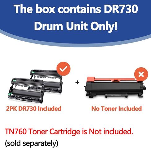 DR730 Drum Unit Compatible Replacement for Brother DR-730 DR760 tn760 Drum 2 Pack for MFC-L2750DW MFC-L2710DW HL-L2350DW HL-L2370DW HL-L2395DW HL-L2325DW L2690DW DCP-L2550DW Printer Drum in Saudi Arabia
