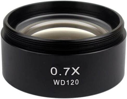 WD165 0.5X 0.7X 1.0X 2.0X Auxiliary Object Lens Microscope Camera Trinocular Stereo Zoom Microscope Barlow Glass Lens (Color : 2.0X 0.7X) in Kuwait