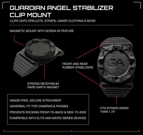 Guardian Angel Stabilizer Clip Mount - Magnetic Mount with Screw-in in Saudi Arabia
