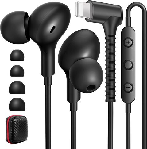iMangoo for Apple MFi-Certified Lightning Wired Earbuds Headphones with Mic in Kuwait