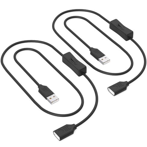 USB On/Off Switch Cable 2Pack,2A Power Charging 480Mbps Data Extension Cord in Kuwait