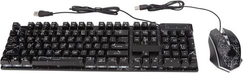 Pissente USB Keyboard Mouse Combo, 104 Keys Colorful Backlight in Saudi Arabia