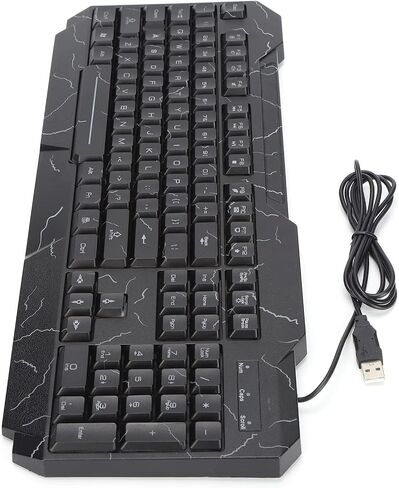 Pissente Wired Keyboard and Mouse Set, Cracked Luminous LED in Saudi Arabia