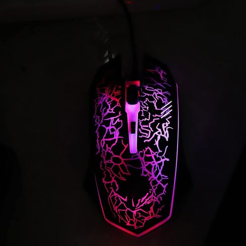 Pissente Wired Keyboard and Mouse Set, Cracked Luminous LED in Saudi Arabia