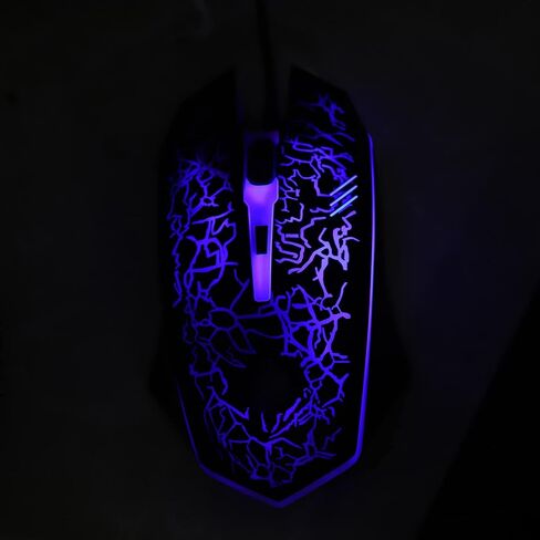 Pissente Wired Keyboard and Mouse Set, Cracked Luminous LED in Saudi Arabia